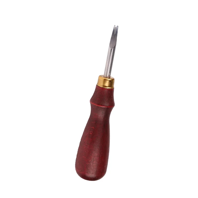 

LMDZ 0.8mm Leather Trimming Tools Chamfer Crop Tool Leather Edge Skiving Beveler Cutting Hand Craft Tool with Wood Handle DIY