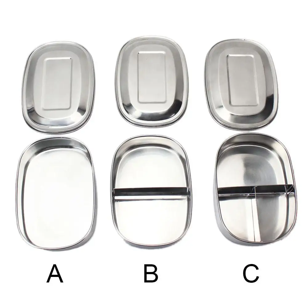 

1PC Reusable Lunch Box Stainless Steel Portable Rectangle Lunch Box Home Office Supplies Food Container Bento Box Dropshipping