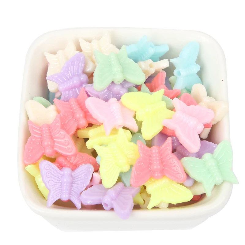 100 шт. акриловые бусины в виде бабочек 16 х13 мм | Украшения и аксессуары