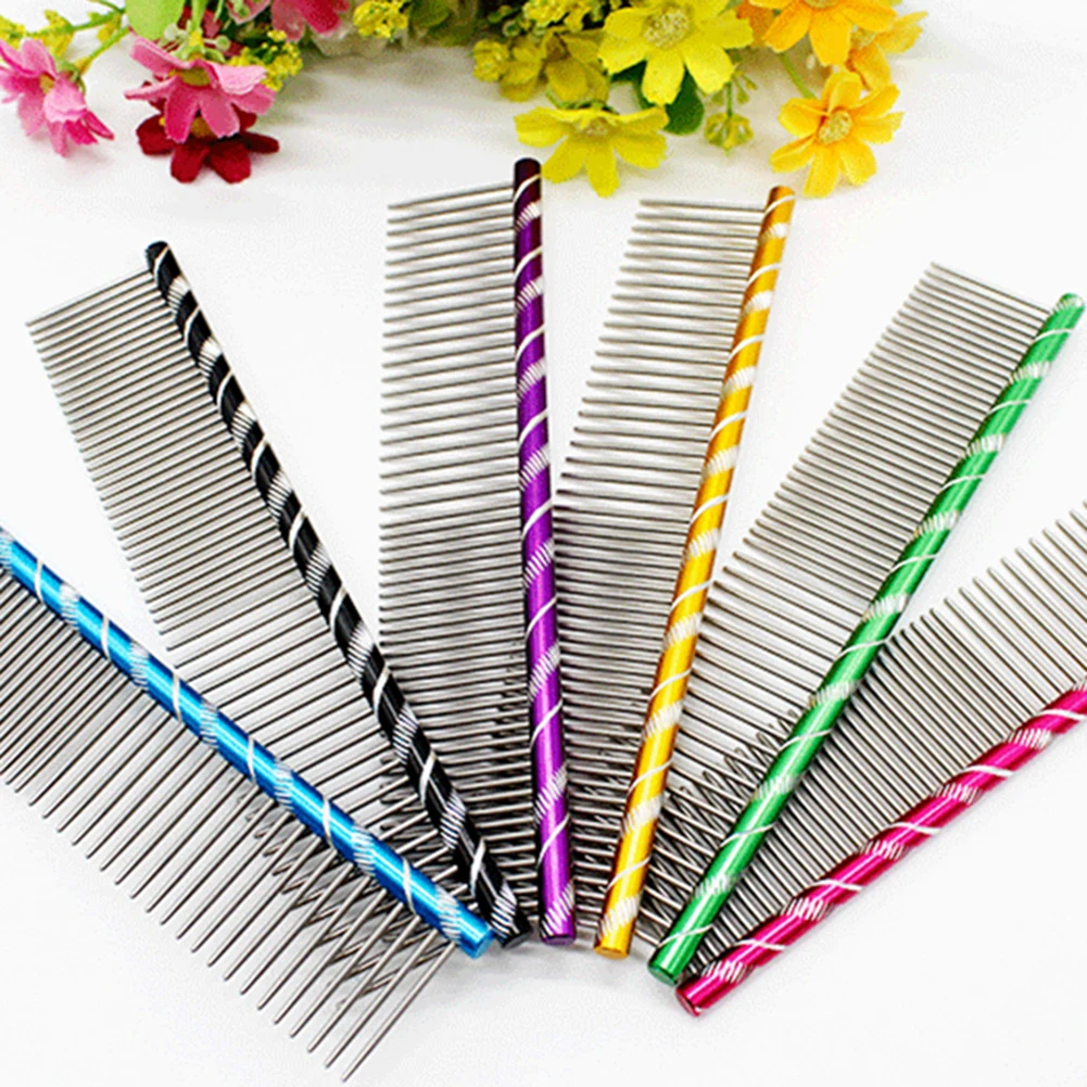 Расческа для груминга домашних питомцев собак кошек полосок блох триммер волос