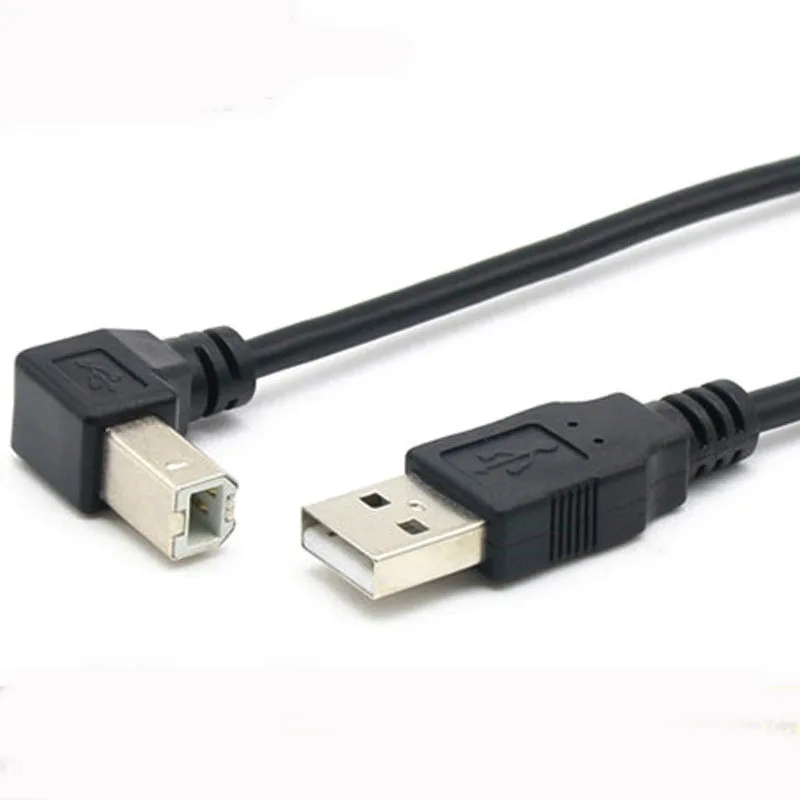 Новый 90 градусов угол 3 фута USB 2 0 A к usb2.0 B кабель для сканеров принтера Шнур hp canon