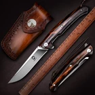 Складной карманный нож NEWOOTZ Bohler M390, металлическая ручка, EDC ножи для самообороны для выживания на природе, кемпинга