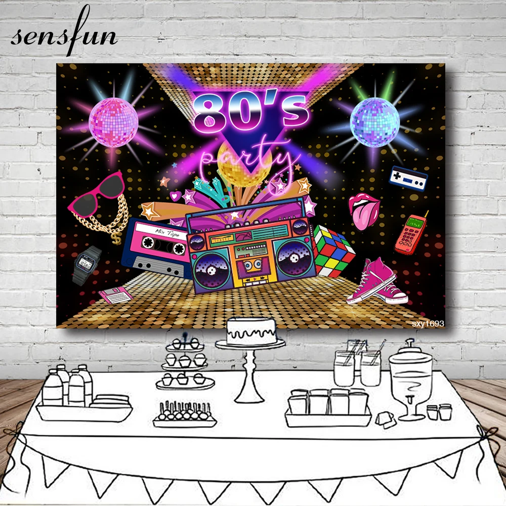 Фон для фотосъемки в стиле 80-х годов декор хип-хоп день рождения баннер из