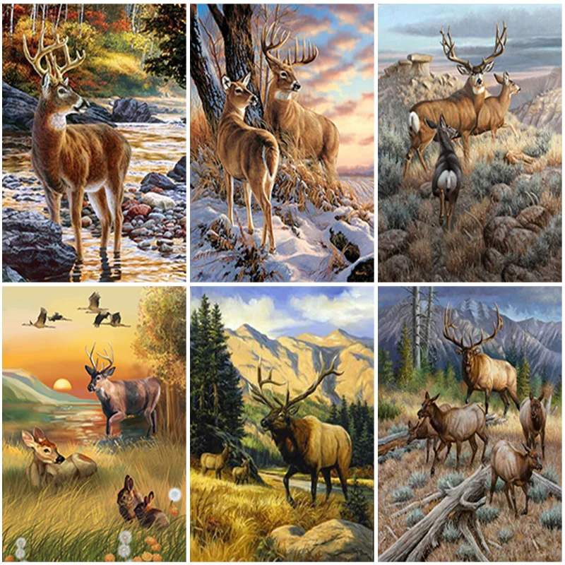 

DIY Deer 5D Diamond Painting Full Square Drill Rhinestone Animal Diamond Embroidery Cross Stitch Mosaic Home Decor Wall Art Gift