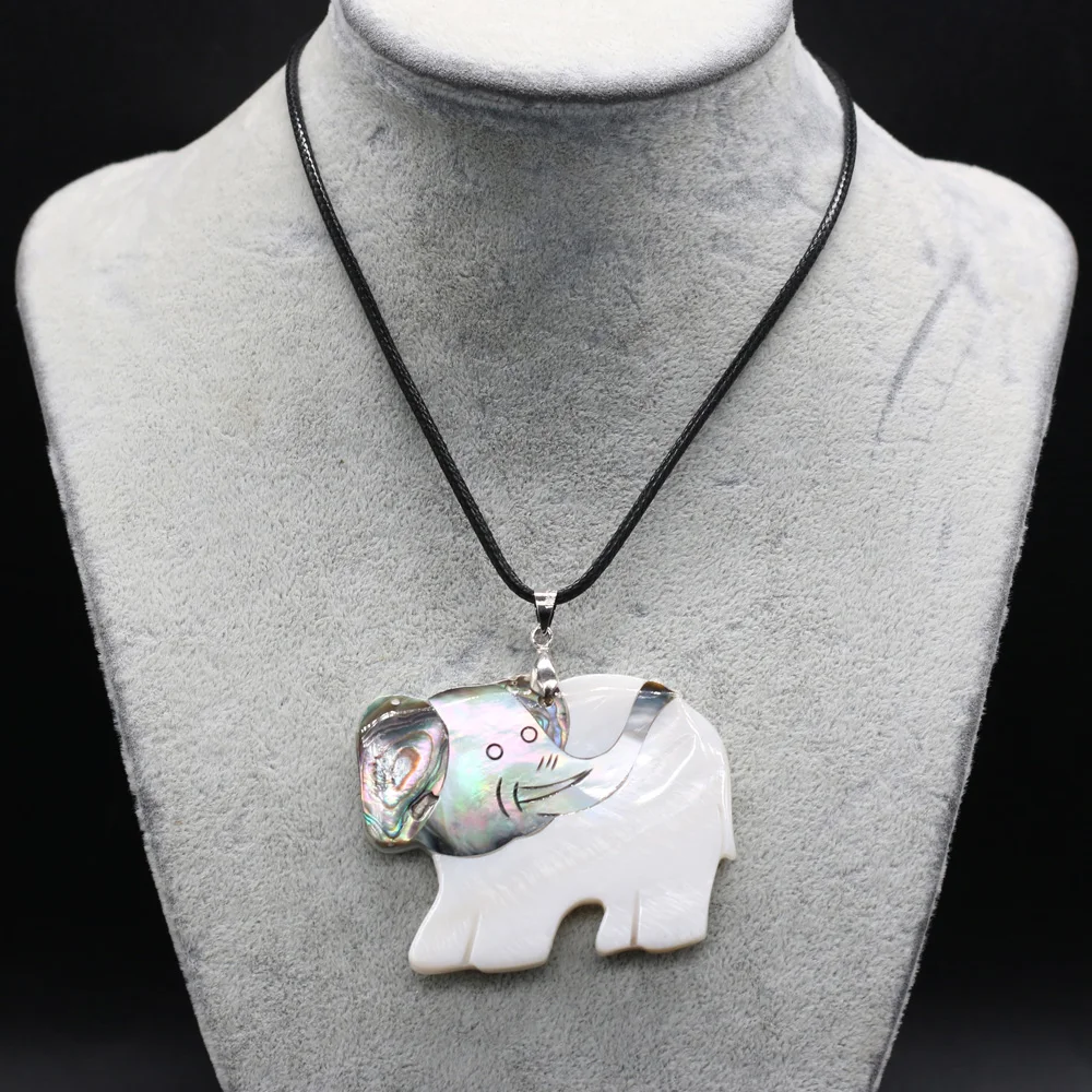 

Best Selling Natural Shell Mother Elephant Shaped Trendy Pendant Necklace Making DIY Jewelry Accessories Bracelet Size 55x43mm