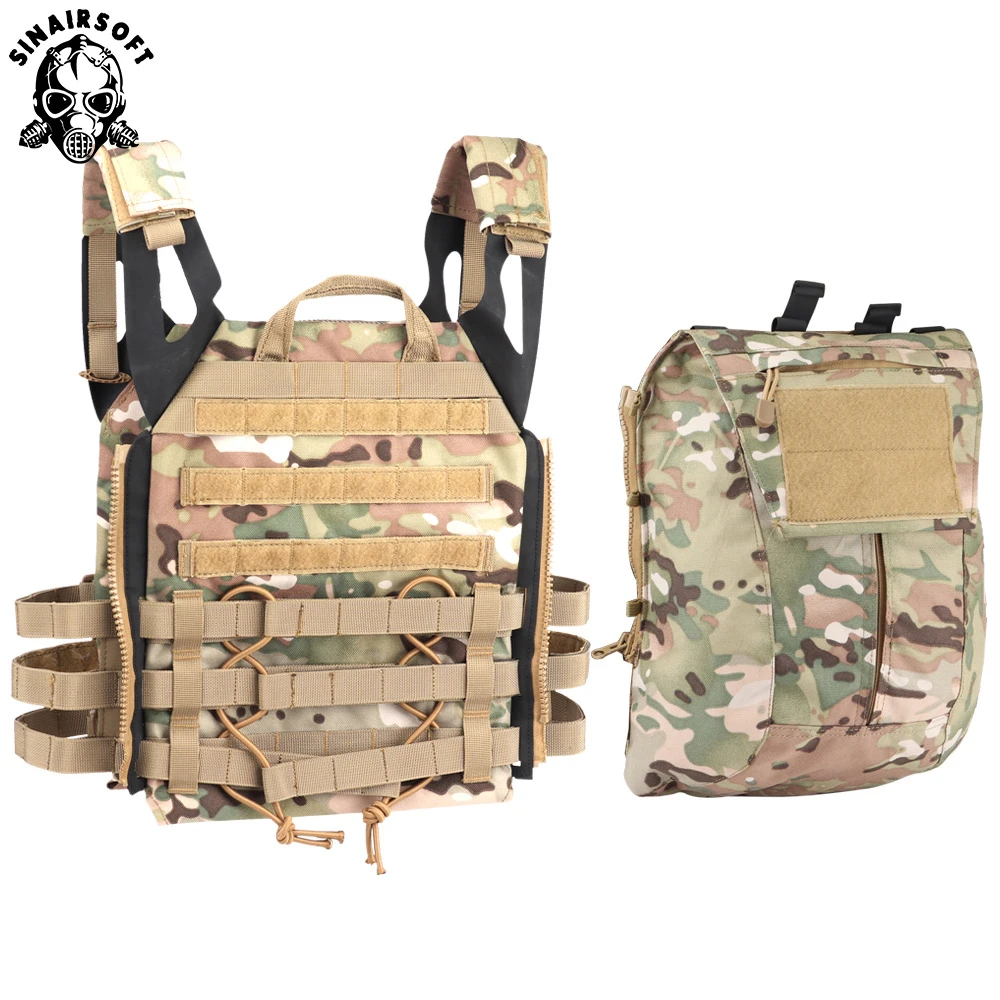 

Tactical Zip-on Panel Pack Military Airsoft Molle Plate Carrier Zipper-on Backpack Bag For AVS JPC 2.0 CPC Emerson Vest EM7400