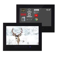 souria 15 6 inches black bathroom waterproof smart led android 10 0 smart wi fi shower hidden tv monitor hotel television