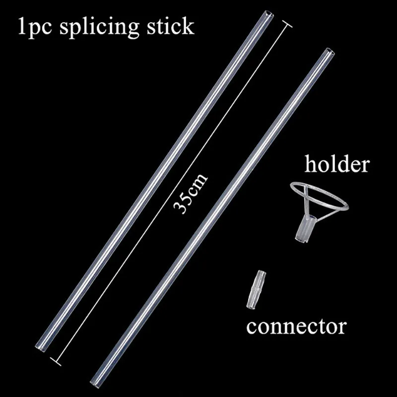 Sticks Светящийся светодиодный БОБО воздушный шар с палочками гелиевый прозрачный шар Свадебные украшения на день рождения детский прозрачный СВЕТОДИОДНЫЙ шарик - Цвет: Sticks