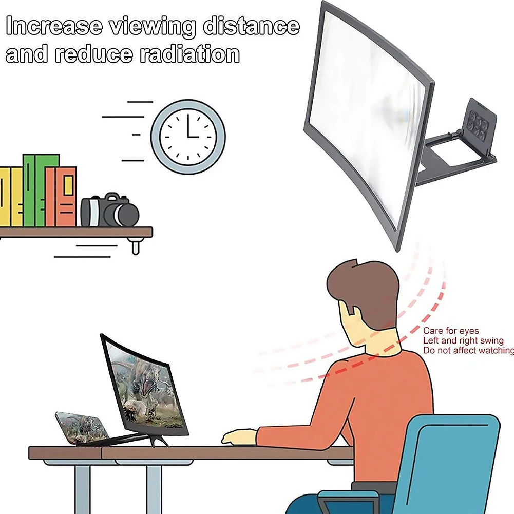 12-дюймовый увеличенный кронштейн для экрана с корпусом из АБС-пластика акриловые