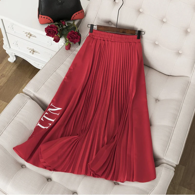 Весенняя и Осенняя модная повседневная женская юбка 2020 новая плиссированная с