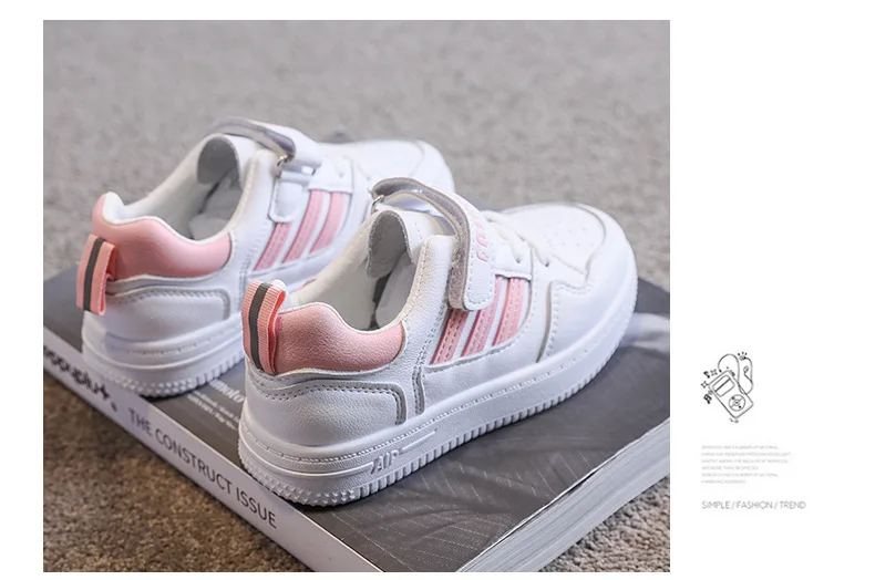 

Children Shoes For Kids Sneakers Boys Casual Shoes Girls White Board zapatillas Breathable Non-slip Striped Fashion Footwear2021