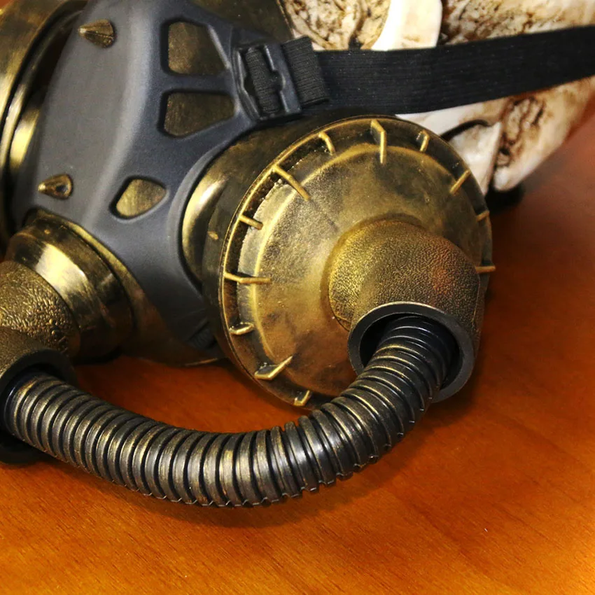 Retro Steampunk Gas Mask Protective Virus Face Man Halloween Terror Plague Doctor Accessory Cosplay Make Old Funny Carnival Prop images - 6