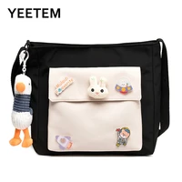 canvas bag female large capacity art student one shoulder bag bag 2021 new trendy japanese cute girl messenger bag
