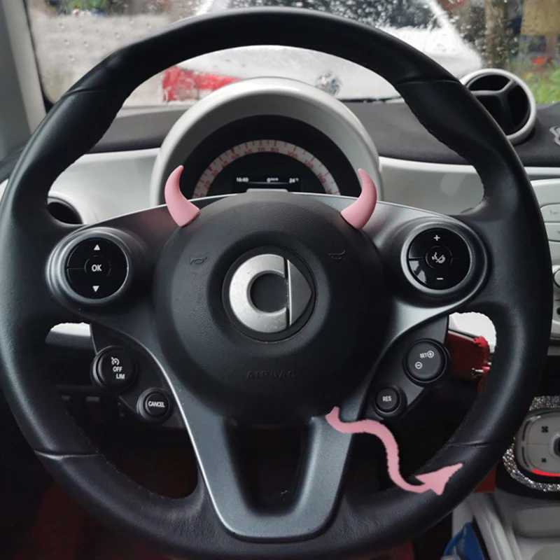 Автомобильная Наклейка 3D мультфильм Дьявол Рог Стайлинг украшение для smart fortwo