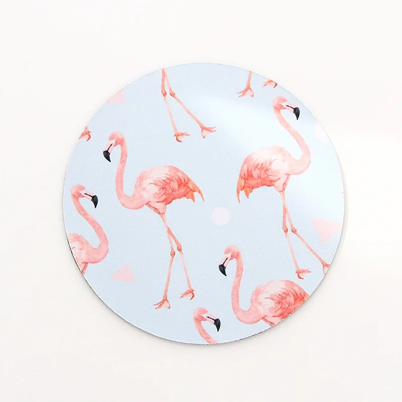 Круглый коврик для мыши с фламинго единорогом луной 1 шт.|Коврики мышей| |