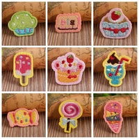 1pcs fruit food cake lollipop ice cream embroidery patches for clothing iron on kids clothes appliques badge t shirt sticker