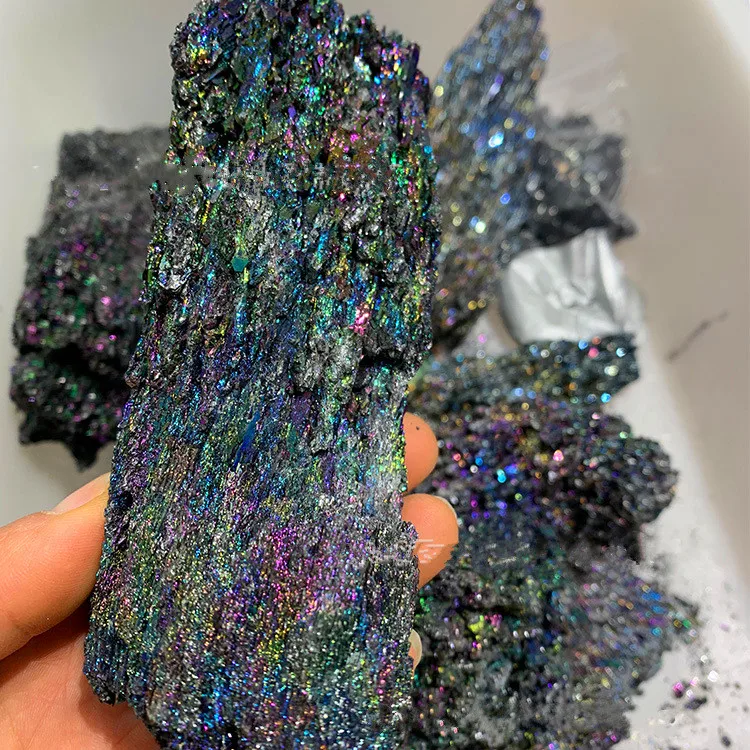 Натуральный кварцевый кристалл красочный минеральный оригинальное украшение из