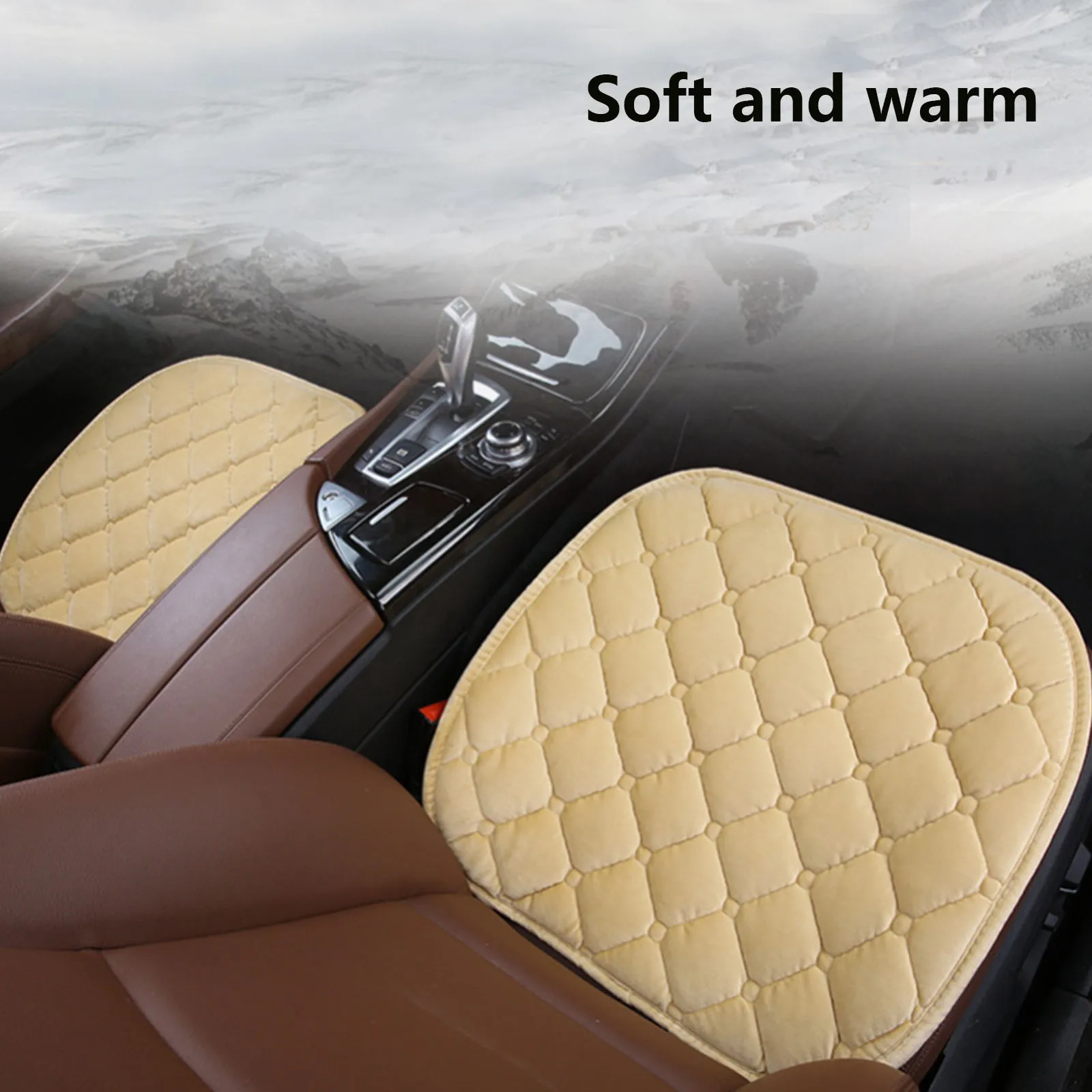 Защитные чехлы на автомобильные сиденья теплые передние Нескользящие