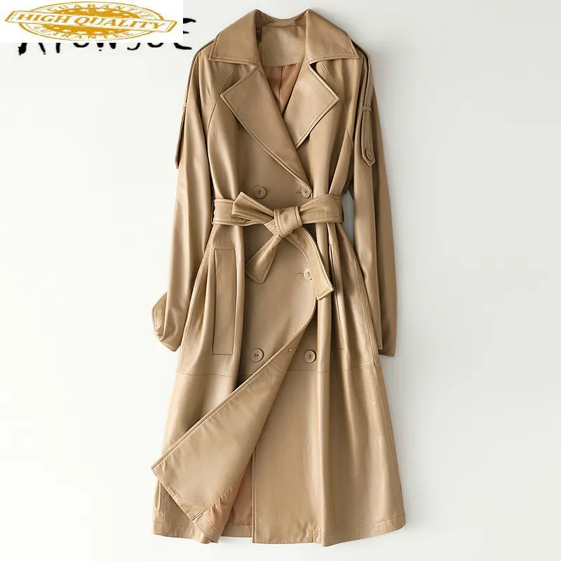 Женская куртка из натуральной овечьей кожи пальто в Корейском стиле для весны и