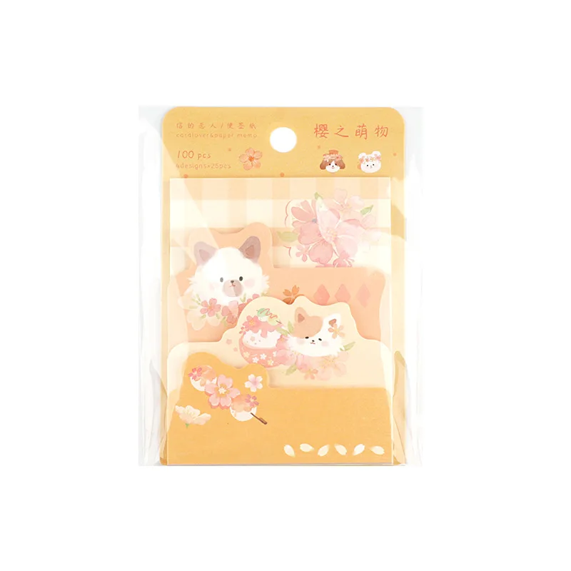 

100sheets/lot Memo Pads Sticky Notes Cherry blossom time Paper diary Scrapbooking Stickers Office School stationery Notepad