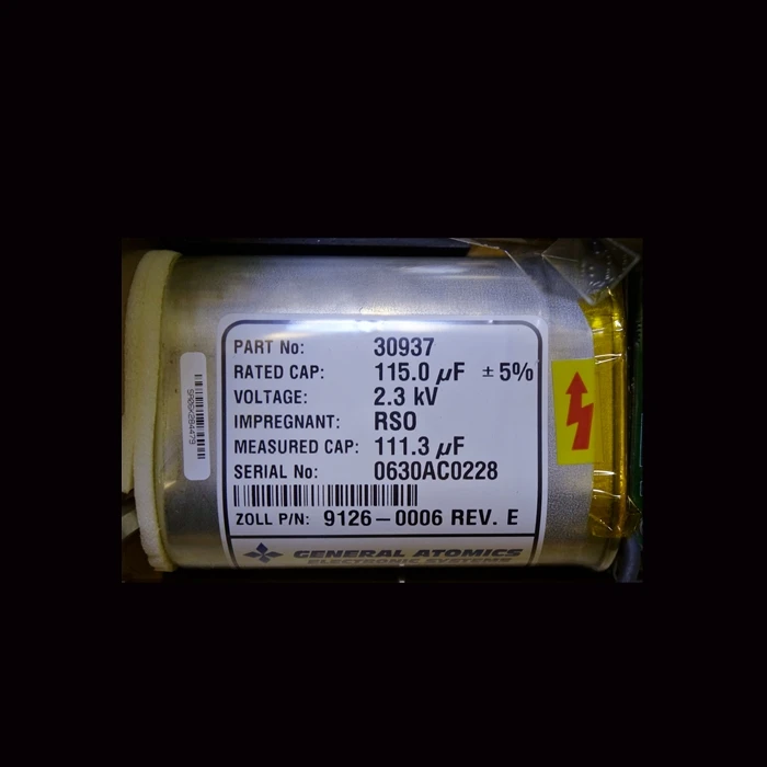 

Для цолль дефибриллятор 30937 115,0 мкФ 2.3KV 111,3 мкФ высокое Напряжение конденсатор с алюминиевой крышкой