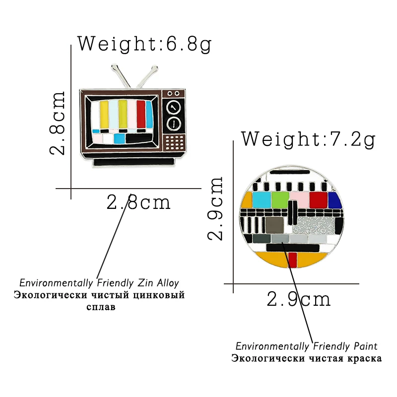 Брошь в ретро стиле с эмалью без сигнала|Броши| |