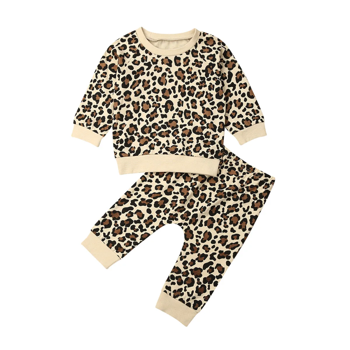 US Autumn Clothes Newborn Baby Girl Boy Leopard Print One-Pieces Romper Jumpsuit Outfit Set | Детская одежда и обувь