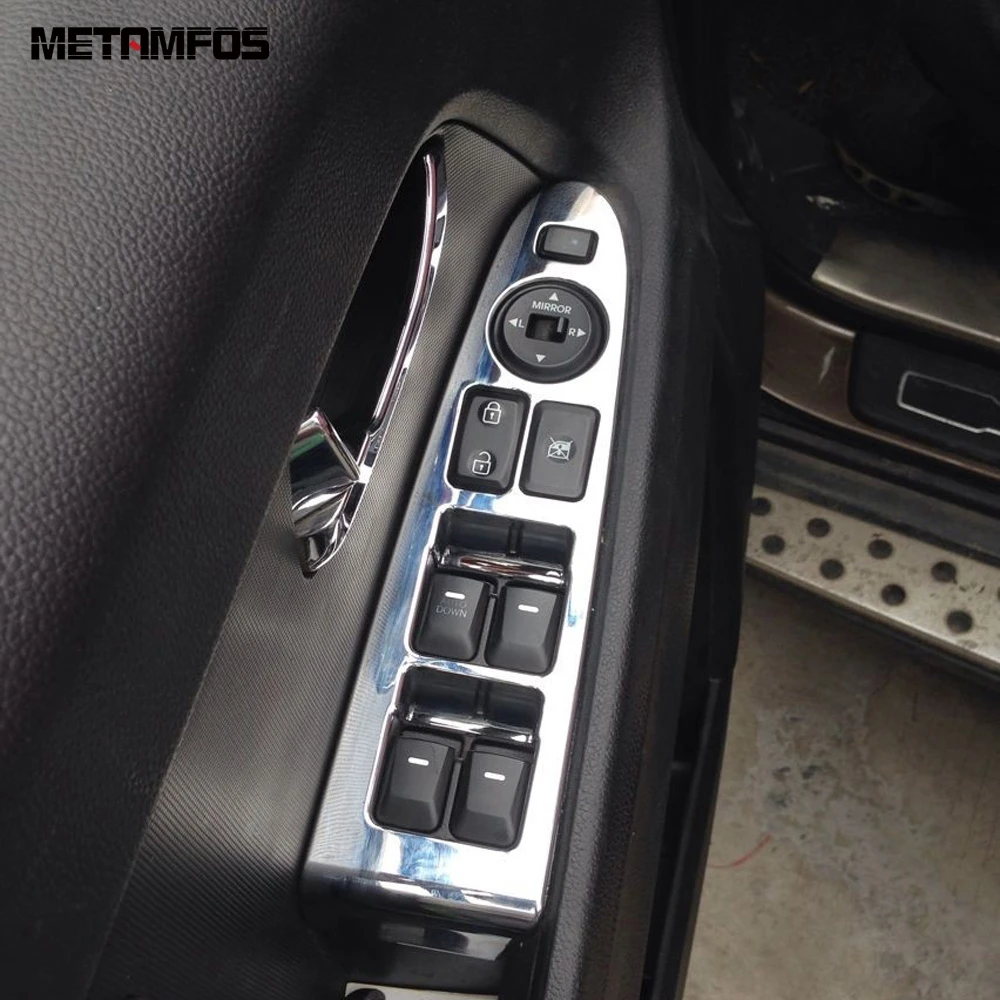 Хромированные крышки переключателя стеклоподъемника для Kia Sportage 2010-2013 2014 2015