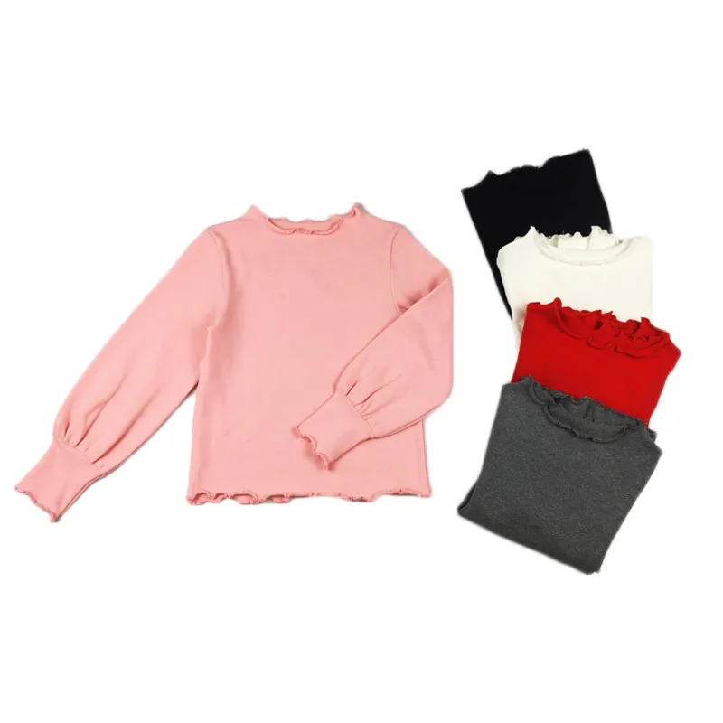 2021 Осенняя хлопковая рубашка для маленьких девочек топы ярких цветов с длинными