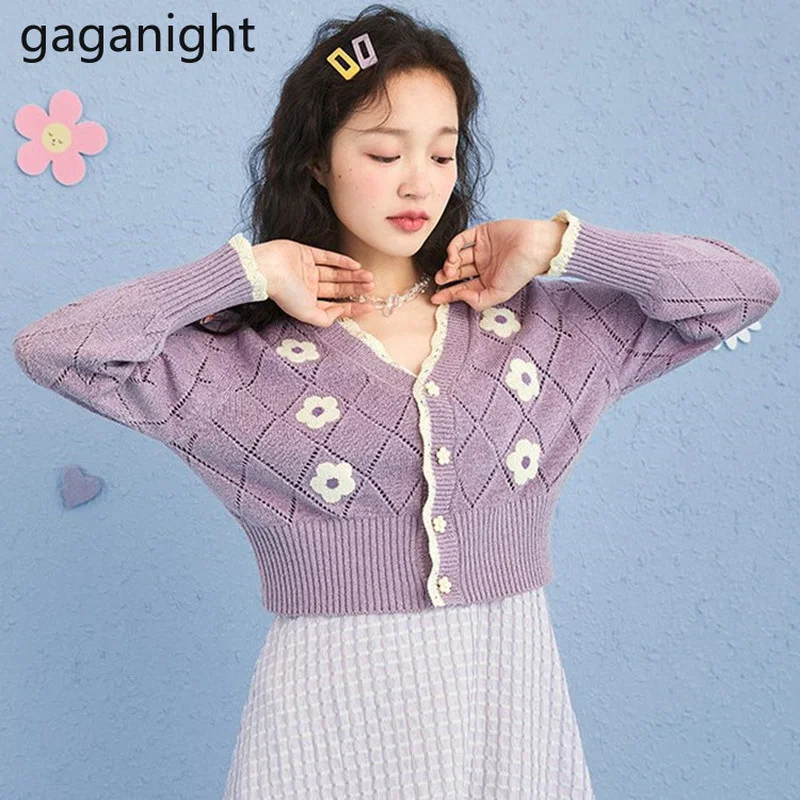 

Кардиган женский весенне-осенний, с длинным рукавом и V-образным вырезом