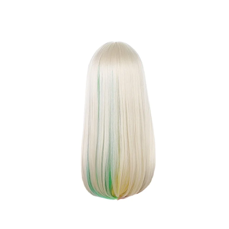 

Wig female long curly hair rainbow color model realistic full head full headgear wig cover wigs