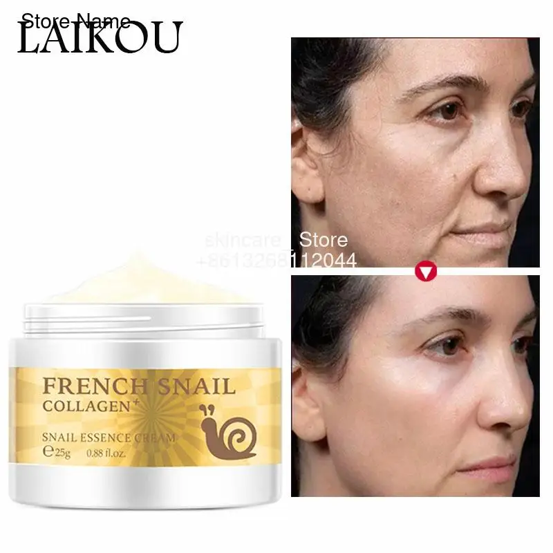 

Snail Cream Collagen Firming Lifting Skin Anti-Wrinkle Anti-Aging Whitening Face Cream Hyaluronic Acid Moisturizing Nourishing