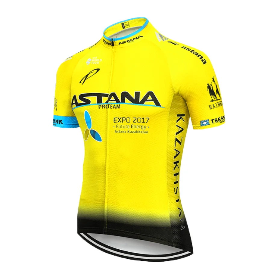 Cycling jersey Команда Астана белая веломайка велосипед Джерси Ropa велосипед для мужчин лето Pro велосипедные майки Велоспорт гелиевая Подушка шорты - Цвет: Cycling jersey