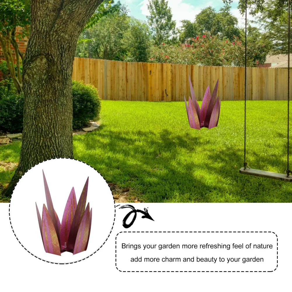 

1Pc Metal Iron Artificial Agave Flower Decoration Ornament for Home Garden Patio