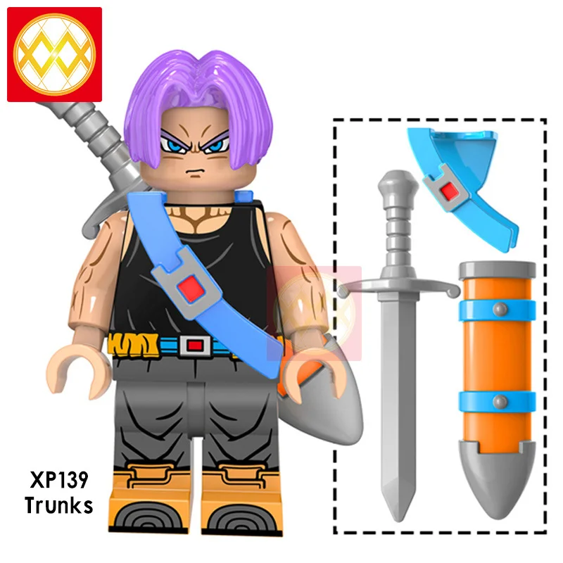 XP139 Trunks Dragon Ball Z строительные блоки Гоку Вегета Мастер Роши криллин стволы супер Saiyans Аниме Коллекция игрушек для детей Подарки - Цвет: XP139 Trunks
