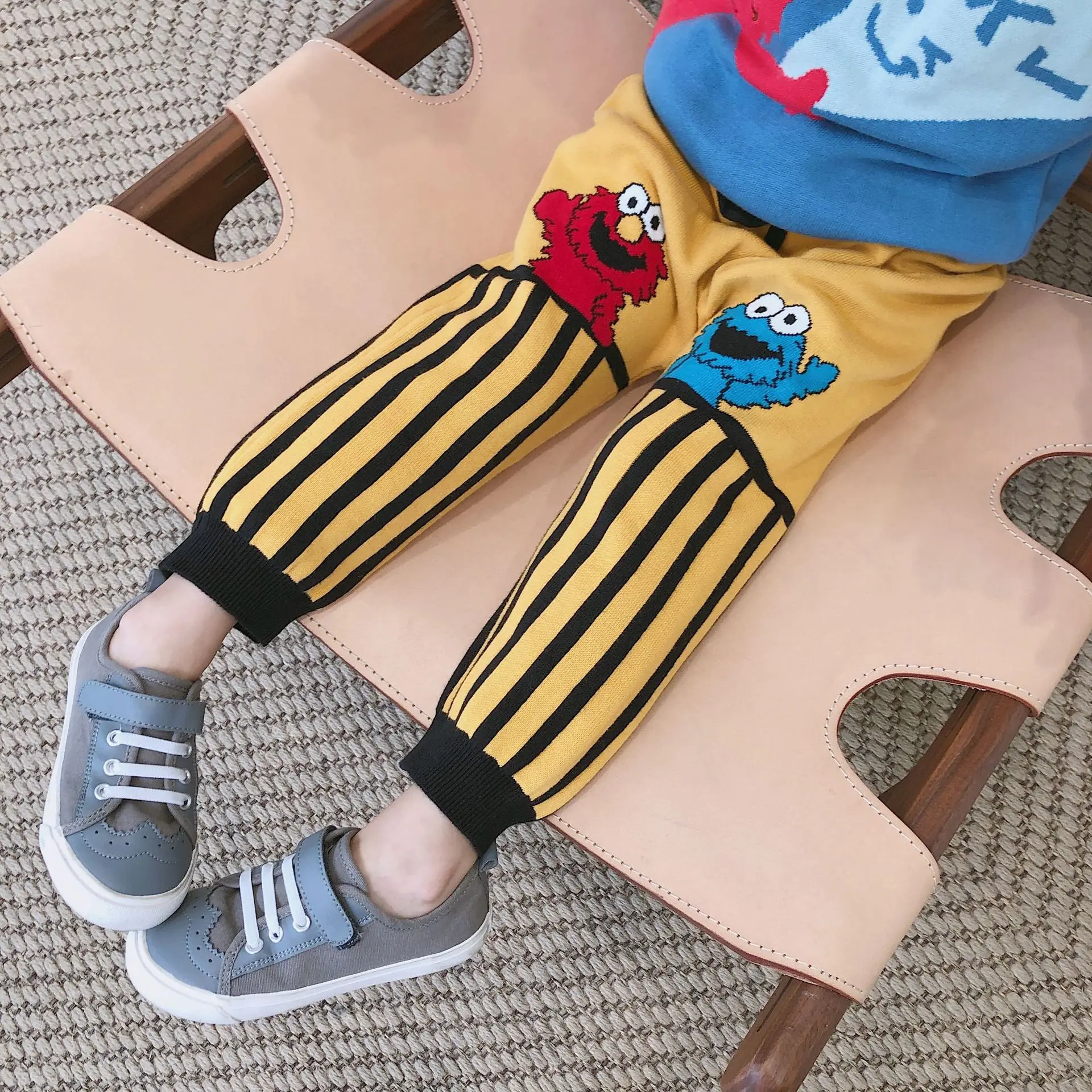Tonytaobaby/осенне-зимняя одежда; Новая детская одежда; милые повседневные трикотажные шерстяные брюки для мальчиков и девочек