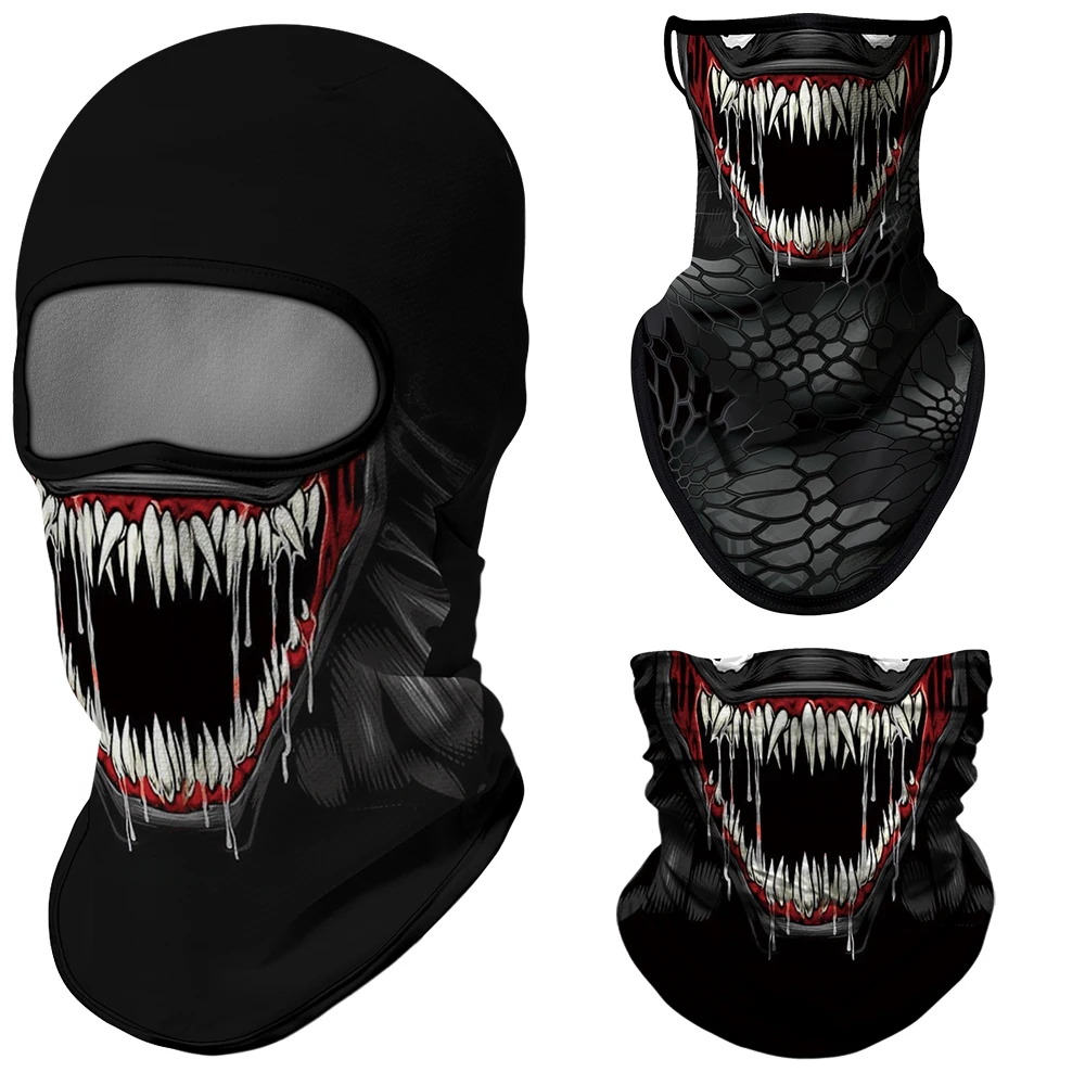 

Venom Balaclava Motorcycle Face Shield Punisher Neck Gaiter Scarf Triangle Half Mask Outdoor Headband Cycling Bandana Tube Buff