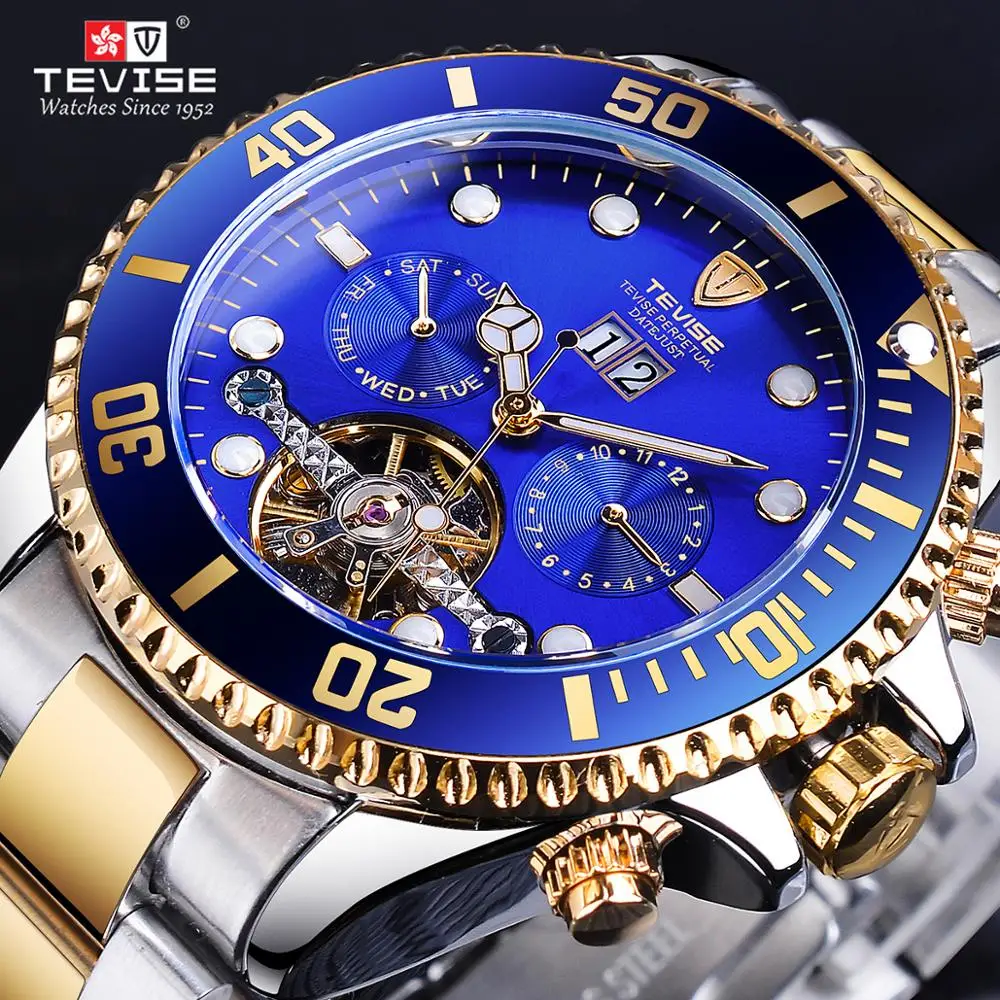 

Часы мужские автоматические, водонепроницаемые, с календарем