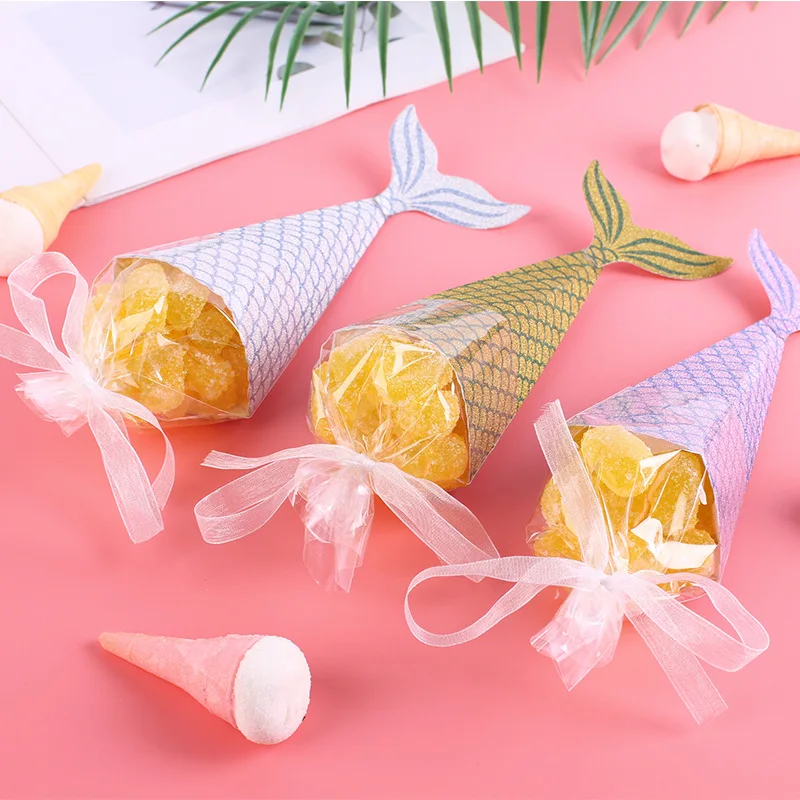 Русалка подарочные сумки дети подарки на день рождения мешок русалки коробки