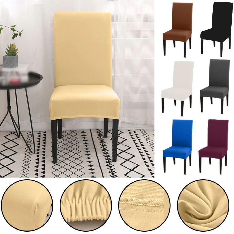 Simple Stretch Dining Chair Cover Universal Removable Protective Slipcover That Recovers Quickly |