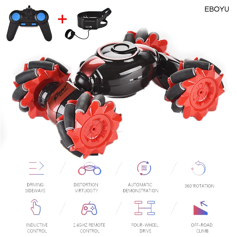 EBOYU LH-C019S RC Car 2.4GHz 4WD 20KM/h RC Stunt Car Off Road Drift Twisting RC Car with Gesture Sensor Watch Toy RTR
EBOYU LH-C019S RC Car 2.4GHz 4WD 20KM/h RC Stunt Car Off Road Drift Twisting RC Car with Gesture Sensor Watch Toy RTR