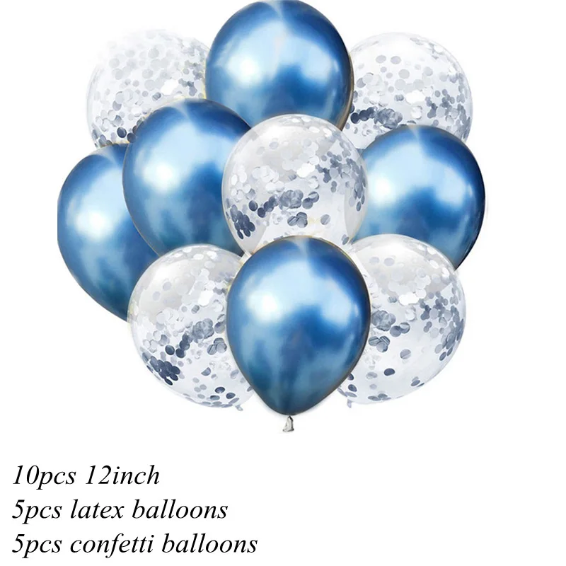 

10/15Pcs/lot 12inch Glitter Metal Latex Balloons Baby Shower Confetti Balloon Set Birthday Party Wedding Christmas Decor Balloon
