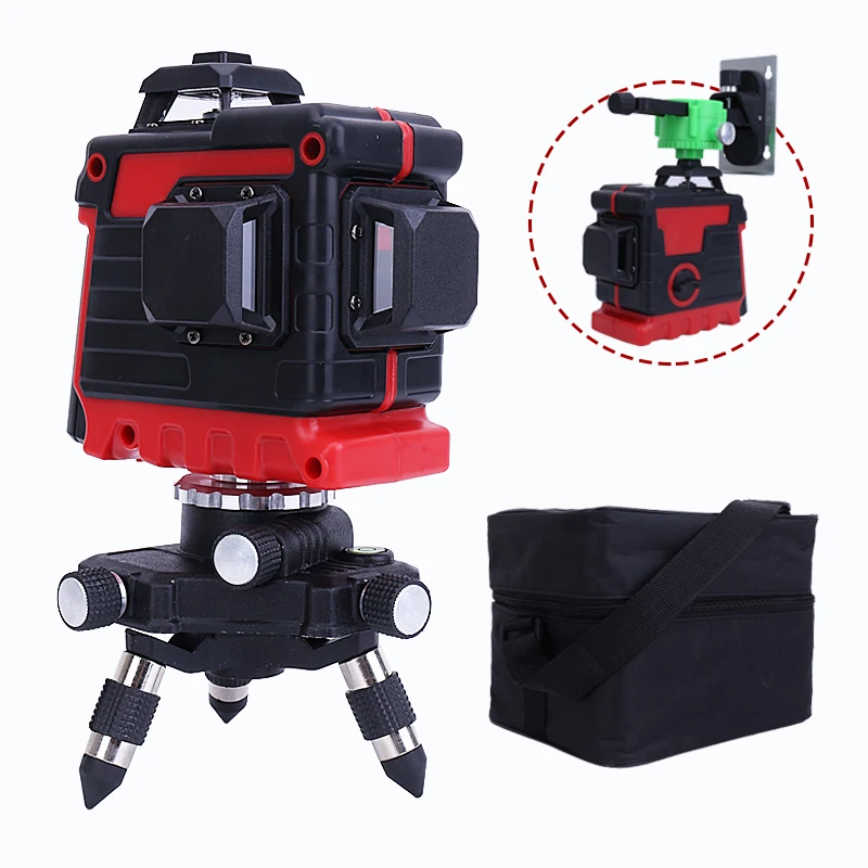 

3D 12 Lines Laser Levels Auto Self-Leveling Vertical And Horizontal Cross Super Powerful Green 360 Laser Levels Instrument Tools
