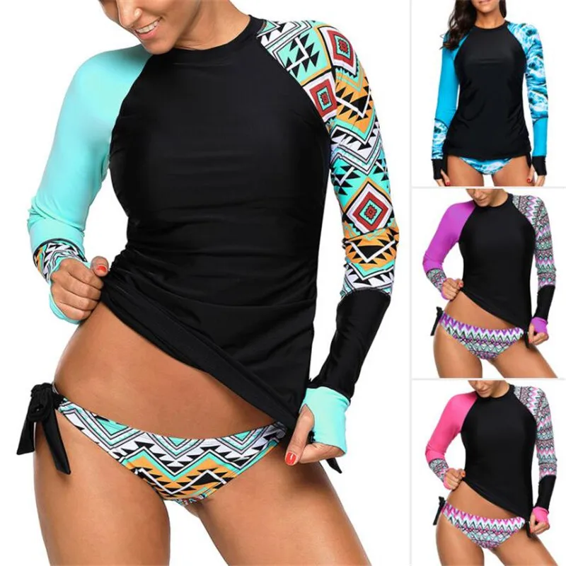 2020 женская рубашка с геометрическим принтом длинными рукавами и боковыми