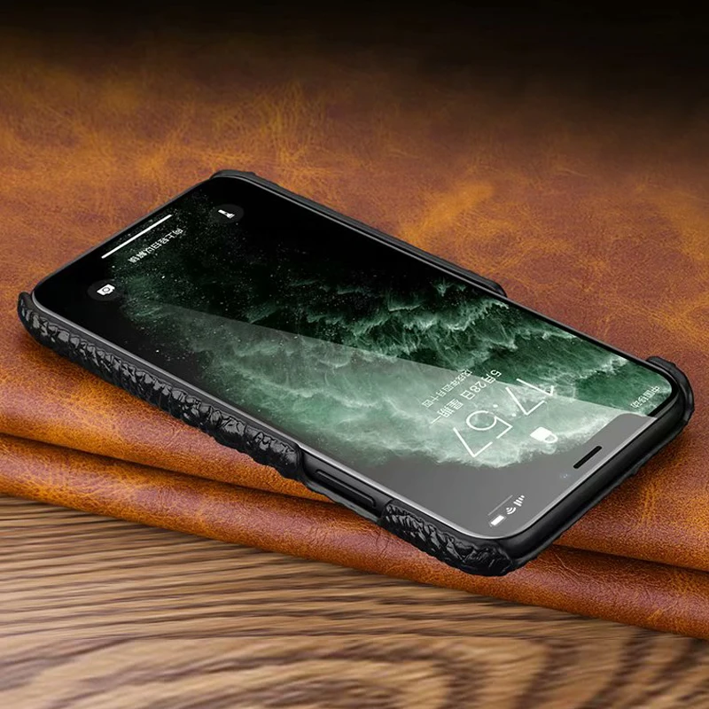 Чехол из натуральной кожи для iPhone 11 Pro Max чехол на заднюю панель Роскошный