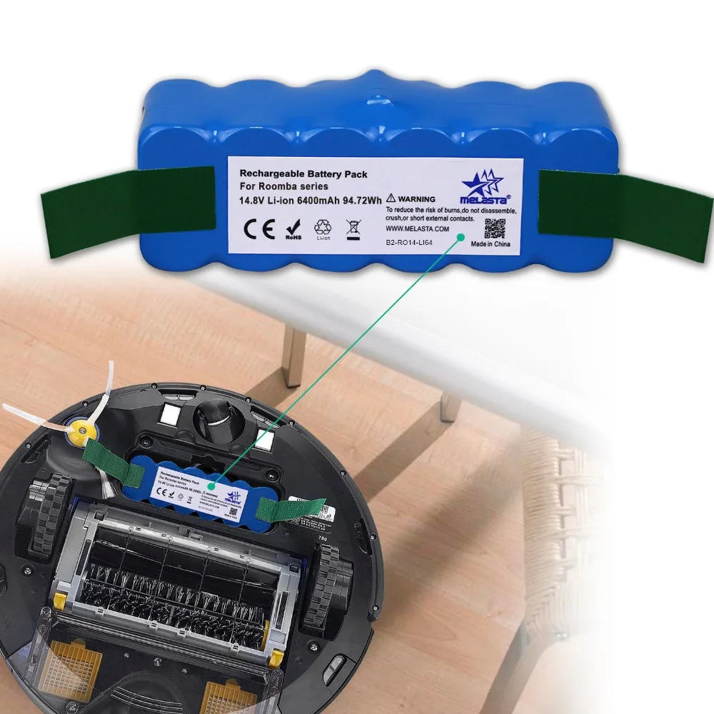 Литий-ионный аккумулятор Батарея 14 8 V 6.4Ah для iRobot Roomba 500 600 700 800 серии 510 530 550 560 580 620