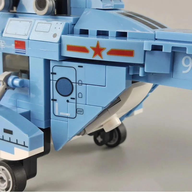 

Army Military Helicopter Model Fighter Building Blocks Include 2 Figures China Z-18 Utility Helicopter Educational Toys For 6+