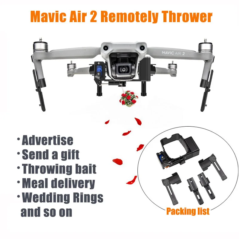 

Dropping Thrower System for Deliver Remotely Celebration Wedding Gifts Rescue Proposal for DJI Mavic Air 2 RC Drone Accessories