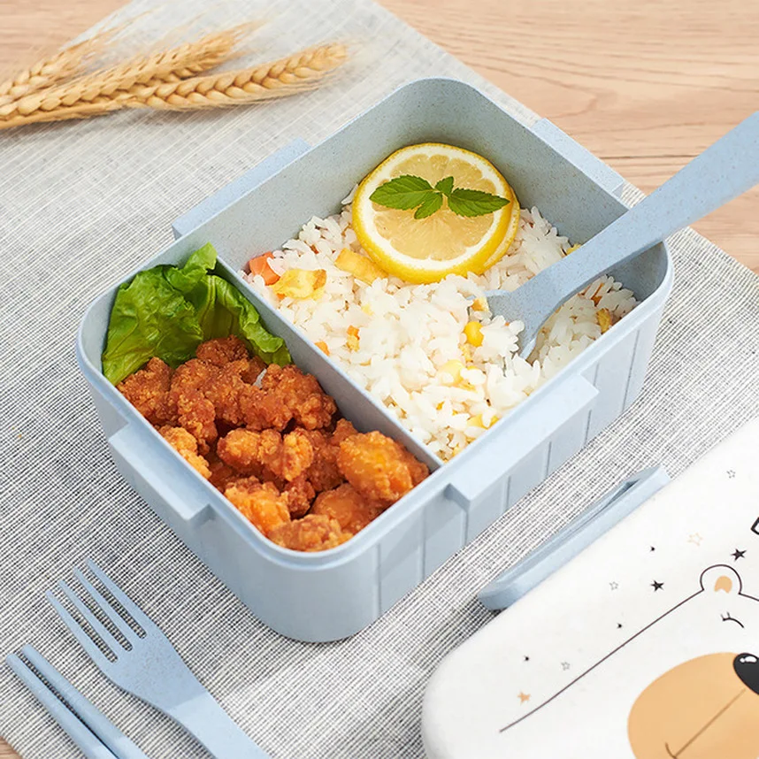 Bento Box прямоугольный контейнер для еды с подогревом офисный Рабочий ланчбокс