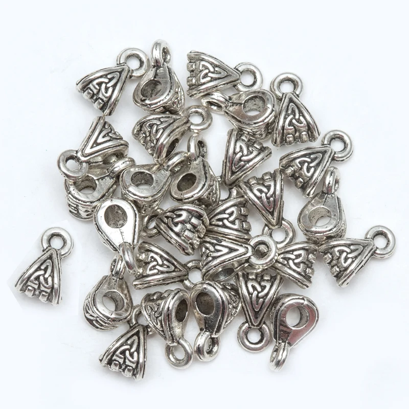 50 шт. Античные тибетские Серебряный с большим отверстием Европейские Бусины